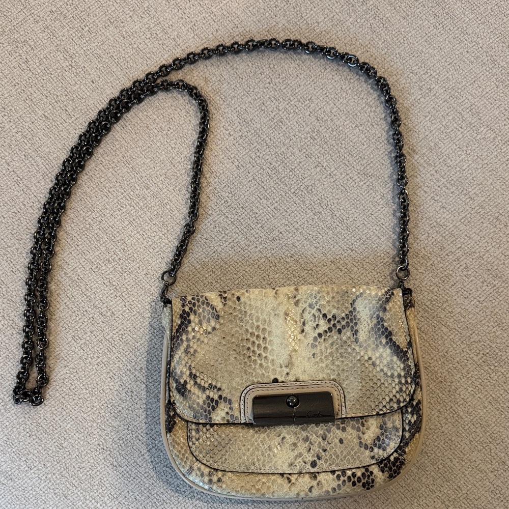 CoachSnake Print small crossbody Bag